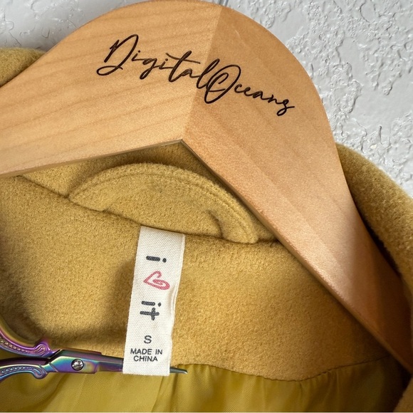 Asymmetrical Zip Moto Jacket, Mustard Yellow S - Fall Layer, Autumn, Retro - Picture 3 of 10